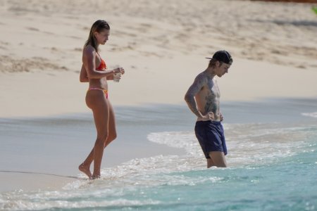 Haley Baldwin on the beach
