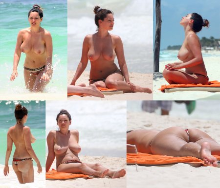 Kelly Brooke Topless beach
