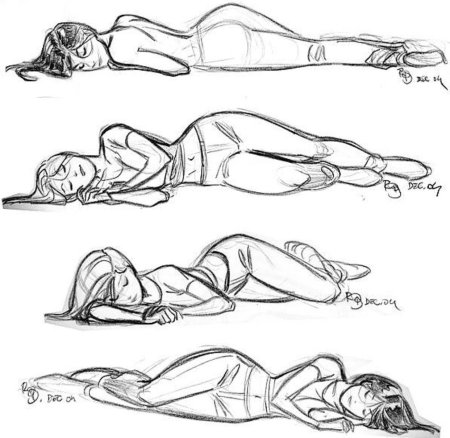 Sliding poses for drawing