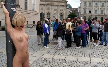 Naked in front of the public