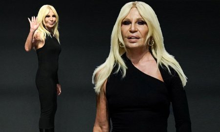 Donatella Versace and her son