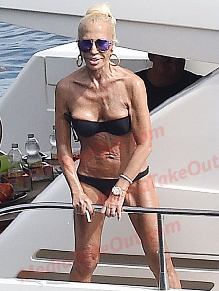 Donatella Versace in bikini