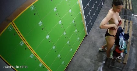 Naked women in the locker room of the pool