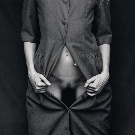 Photo shoot nude strange clothes