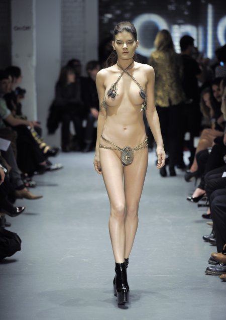 Naked fashion models at shows