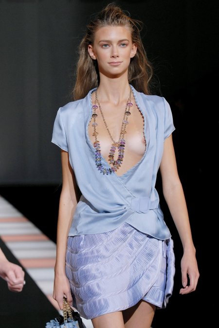 Model on the catwalk