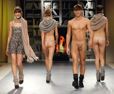 Naked guy fashion show