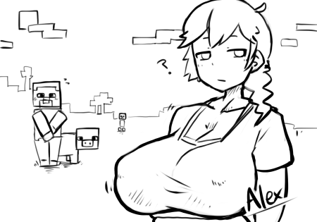 Naked boobs in minecraft