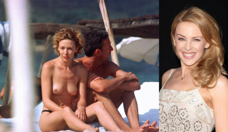 Kylie Minogue Topless Beach