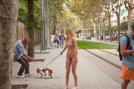 Girls naked in public