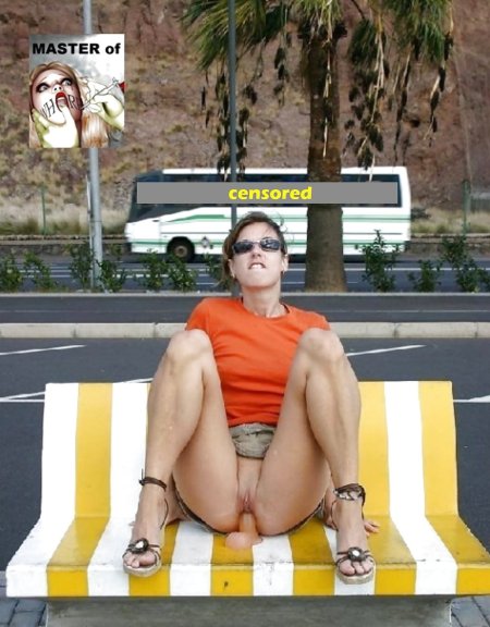 Hairy masturbation in public