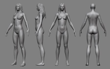 3D modeling naked women