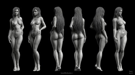 Naked women from different angles