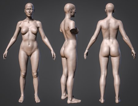 Naga 3D model of a person