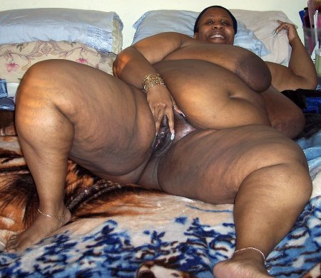 Naked fat old black woman