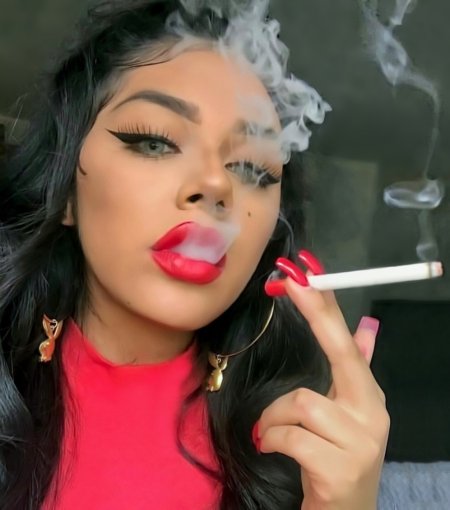 Vulgarly painted lips