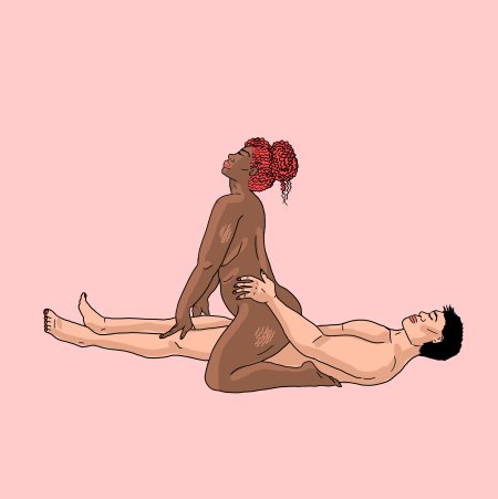 The pose of the rider Kamasutra