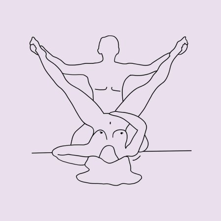 Pose scissors for two women