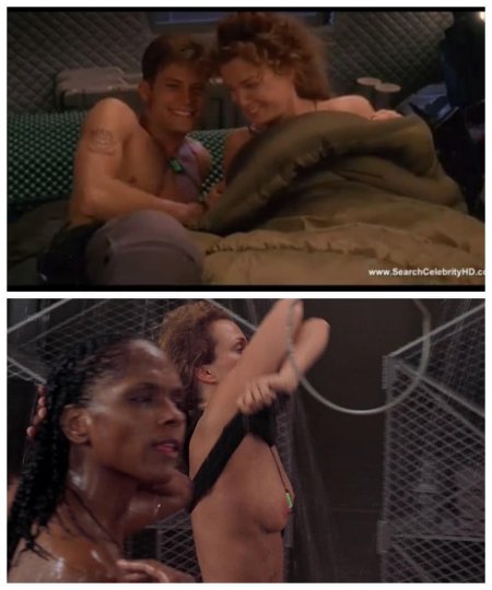 Dina Meyer Star landing in the shower nude