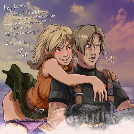 Leon Kennedy and Ashley