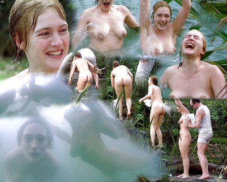 Naked Kate Winslet swimming