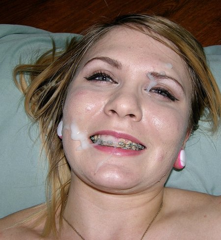 Cumshot for braces amateur