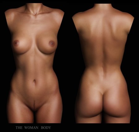 The ideal naked body of a woman