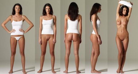 Beautiful female figures without clothes