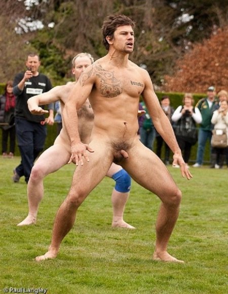 Athletes are naked rugbyists
