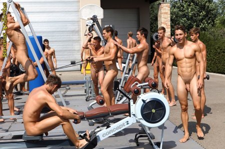 Naked athletes of men
