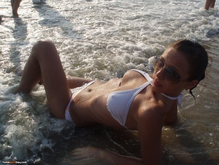 Beautiful girls at sea