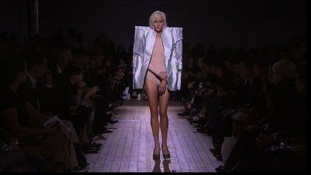 Fashion show of naked women