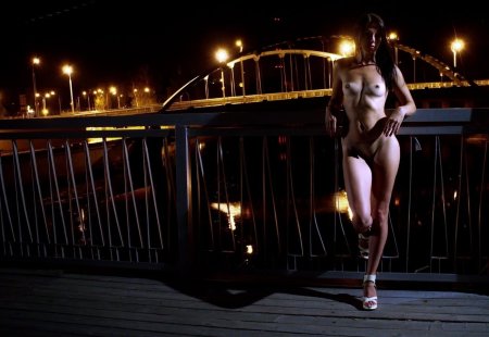 Naked photo shoot in the city