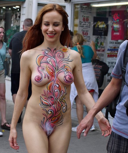 Painted female bodies