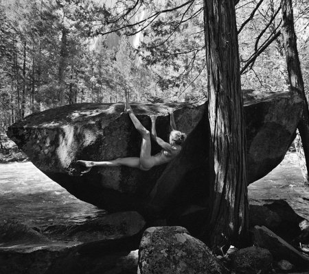 Dean Fidelman climbing nude