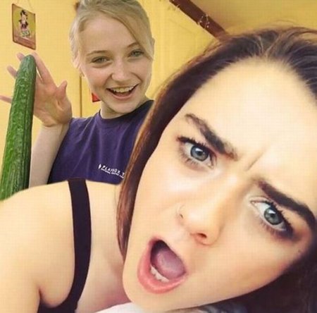 Sophie Turner and Arya Stark