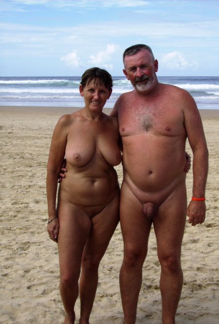 Naked couples on the beach