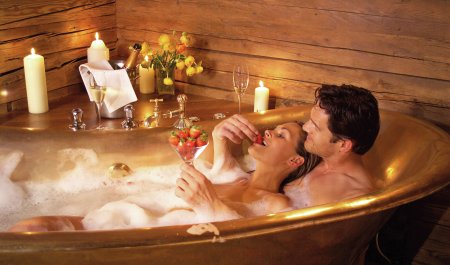 Romance in the bathroom