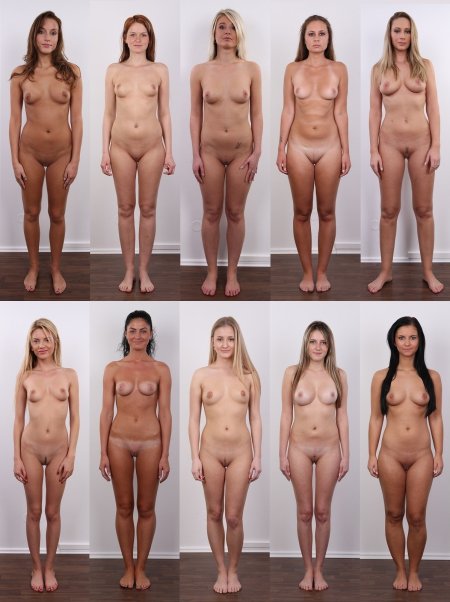 Naked women in full height