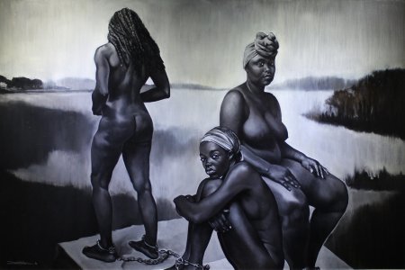 Pornographic painting. Black people