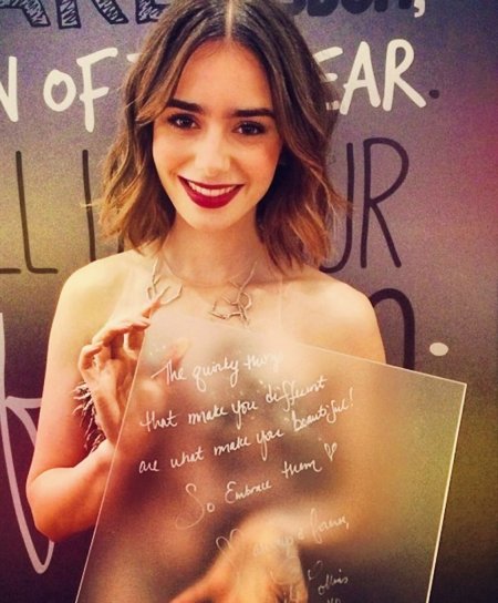Lily Collins undressed