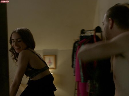 Lily Collins bed scenes