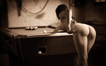 Naked girl on the table