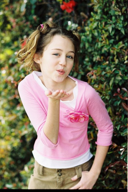 Miley Cyrus at the age of 14