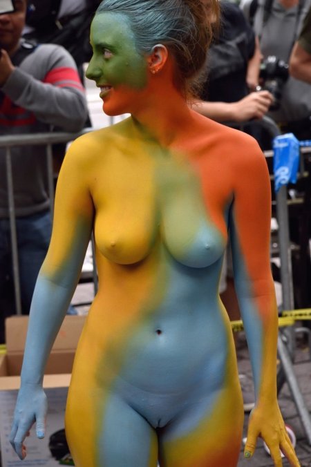 Naked painted women