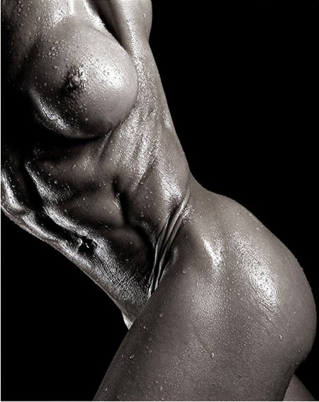 Naked inflated body female