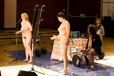 Naked on the theater stage