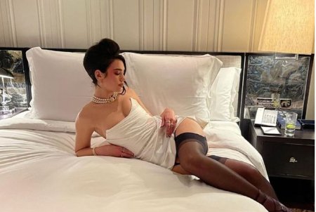 Dua Lipa in stockings