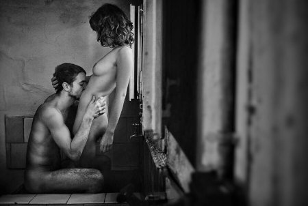 Erotic photo shoot of the couple