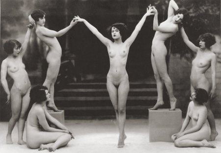 Naked women in the Retro Theater